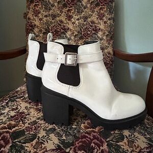 Cute white booties